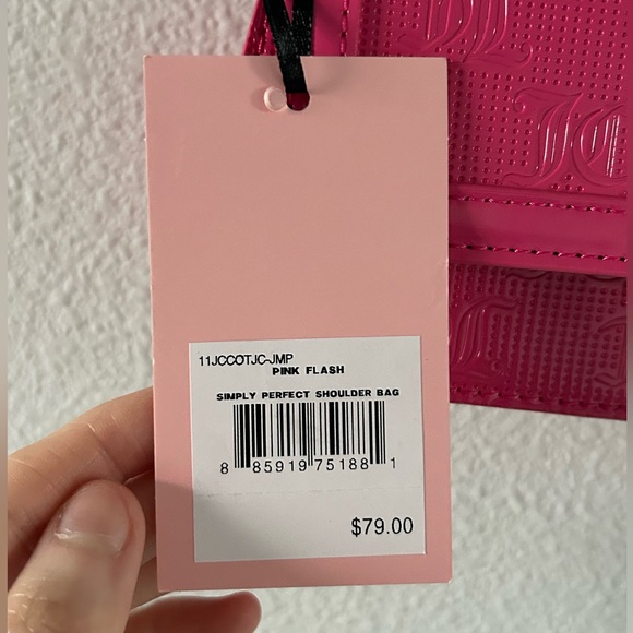 NWT Juicy Couture Y2K Style Simply Perfect Shoulder Bag Pink Flash - Picture 4 of 15